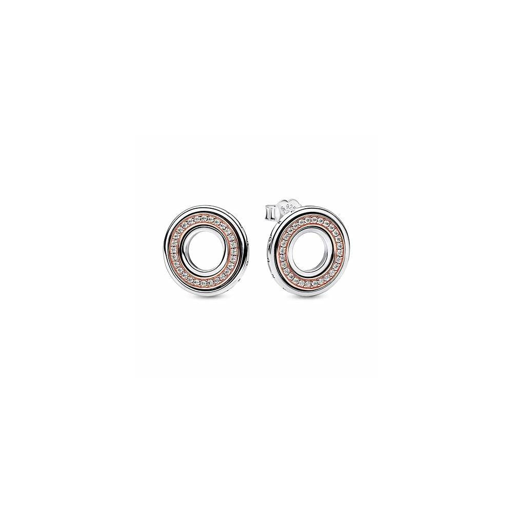 Pandora Signature Two tone Logo   Pavn++ Stud Earrings 282780C01 (High Resolution)