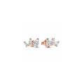 14k Rose gold-plated stud earrings with clear cubic zirconia 282836C01 (High Resolution)