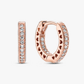 Pandora Rose Pave Heart Hoop Earrings w CZ 286317C01 (High Resolution)
