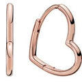 Pandora Rose Small Asymmetric Heart Hoops