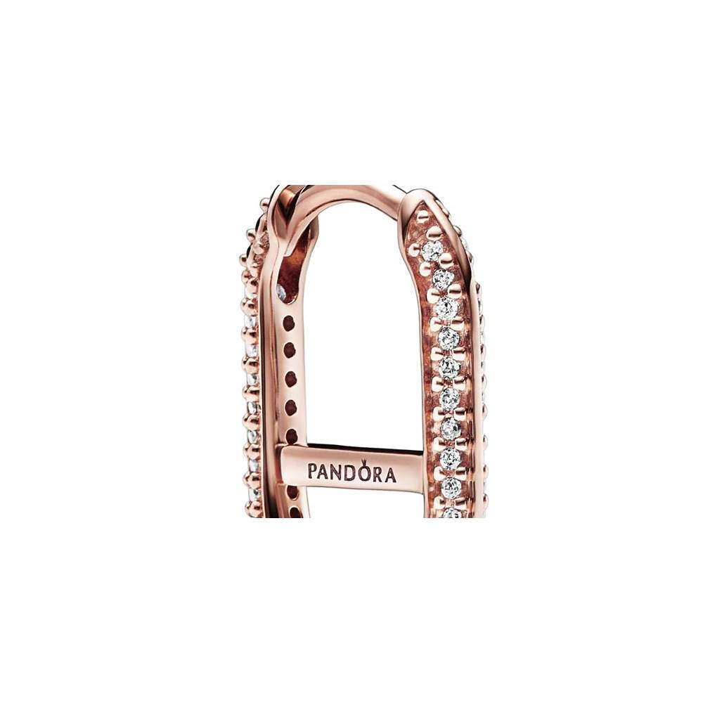 14k Rose gold-plated hoop link earring w 289682C01 (High Resolution)