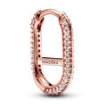 14k Rose gold-plated hoop link earring w 289682C01