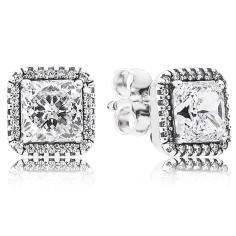 Timeless Elegance Silver Earring Studs w 290591CZ