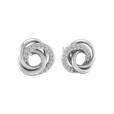 Encircled sterling silver stud earrings 291076C01