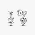 Heart sterling silver stud earrings with 291199C01 (High Resolution)