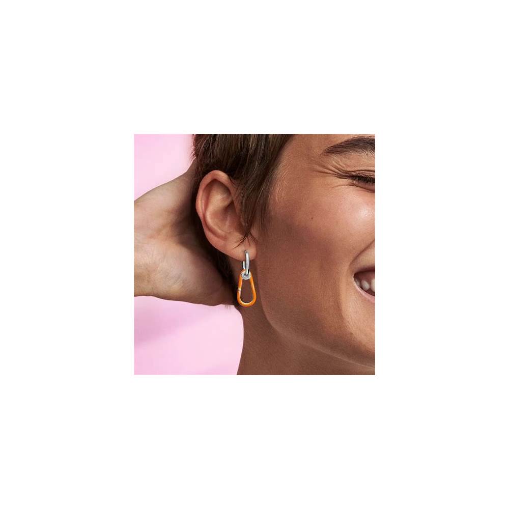 Sterling silver link earring with UV flu 291982C01 (High Resolution)