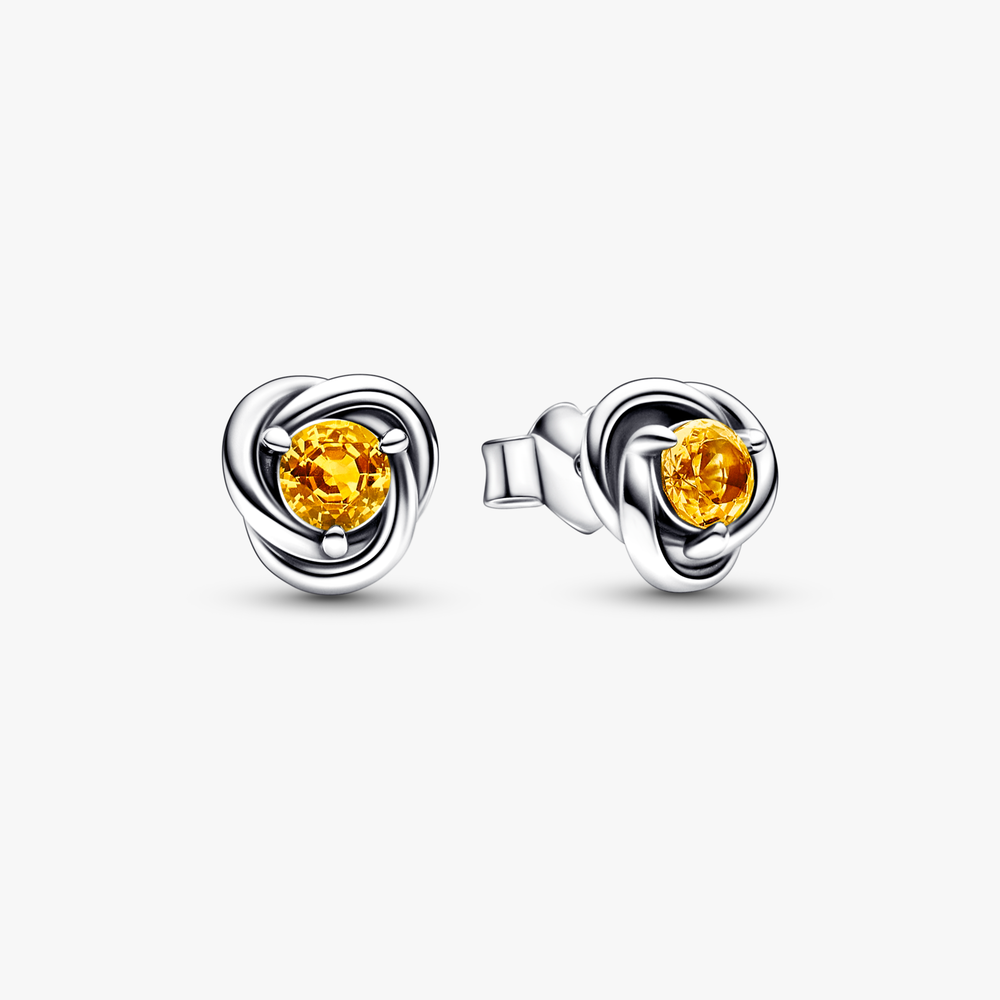 November Birthstone sterling silver stud 292334C04 (High Resolution)