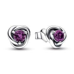 February Birthstone silver stud earrings 292334C02