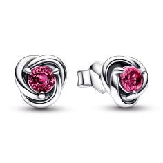 October Birthstone silver stud earrings 292334C05