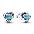 December Birthstone silver stud earrings 292335C02