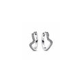 Wave sterling silver hoop earrings with clear cubic zirconia 292545C01 (High Resolution)