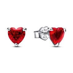 Heart sterling silver stud earrings with 292549C01