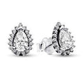 Sterling silver stud earrings with clear cubic zirconia 292834C01
