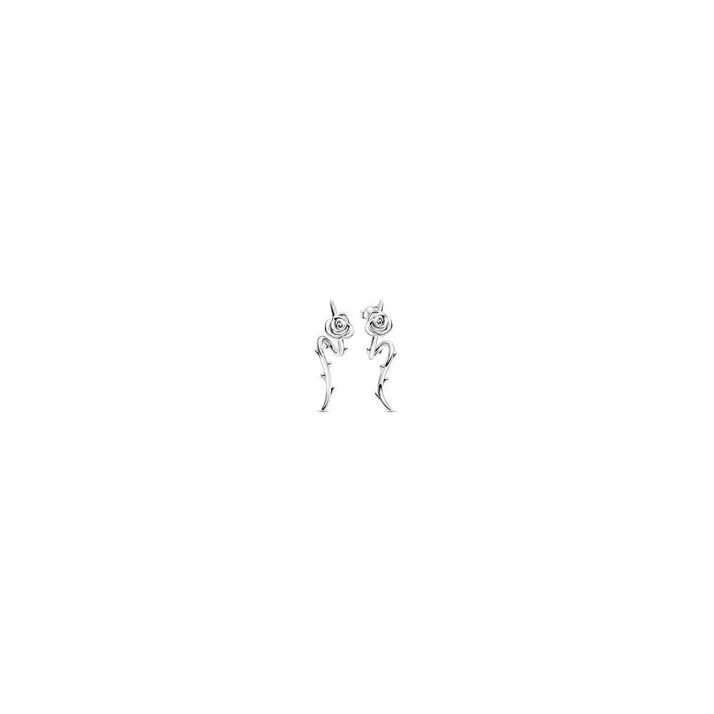 Rose sterling silver stud earrings 293214C00 (High Resolution)