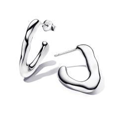 Sterling silver hoop earrings 293290C00