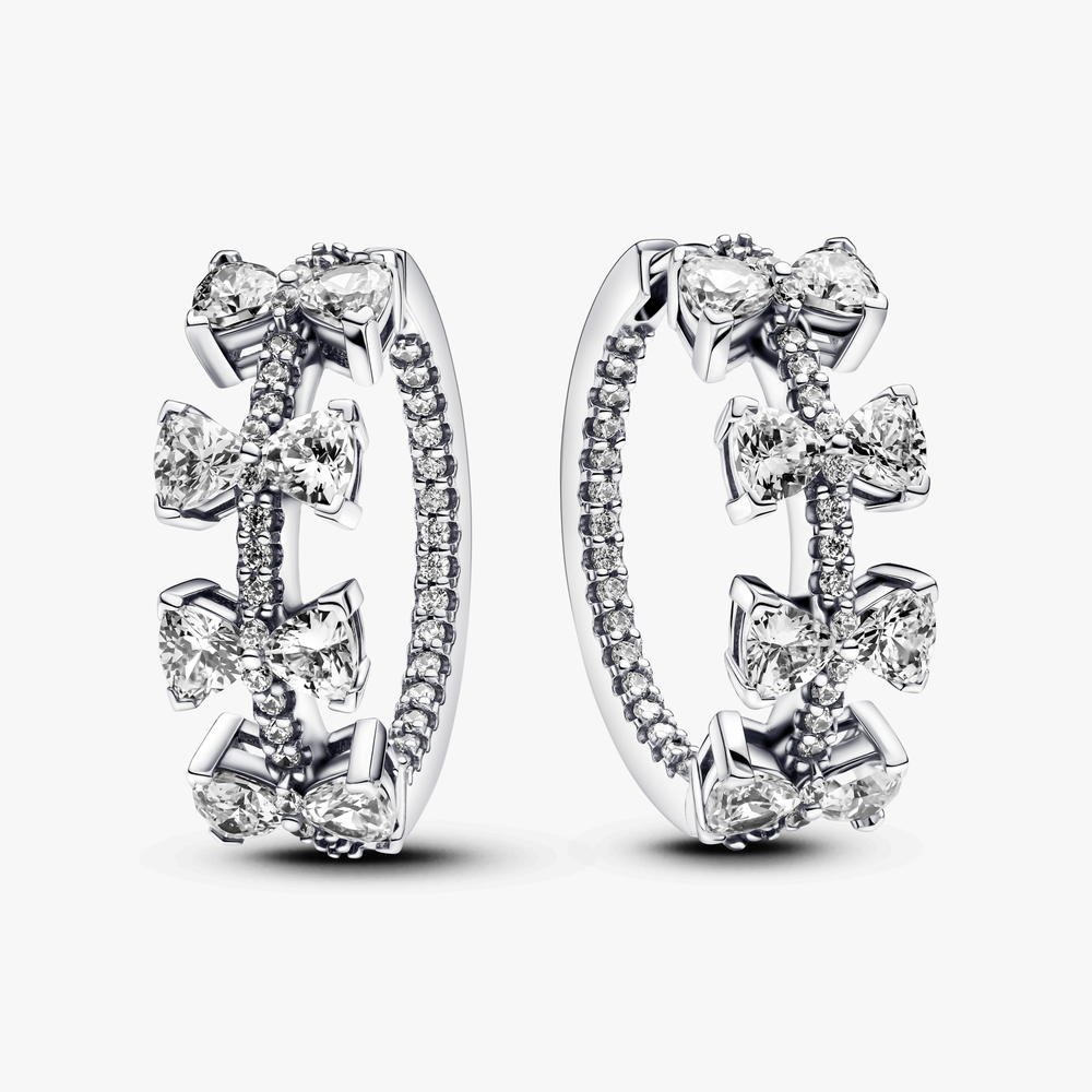 Bow sterling silver hoop earrings with c 293545C01 (High Resolution)