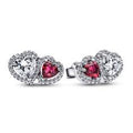 Hearts sterling silver stud earrings wit 293633C01