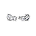 Sterling silver stud earrings with clear cubic zirconia 293774C01