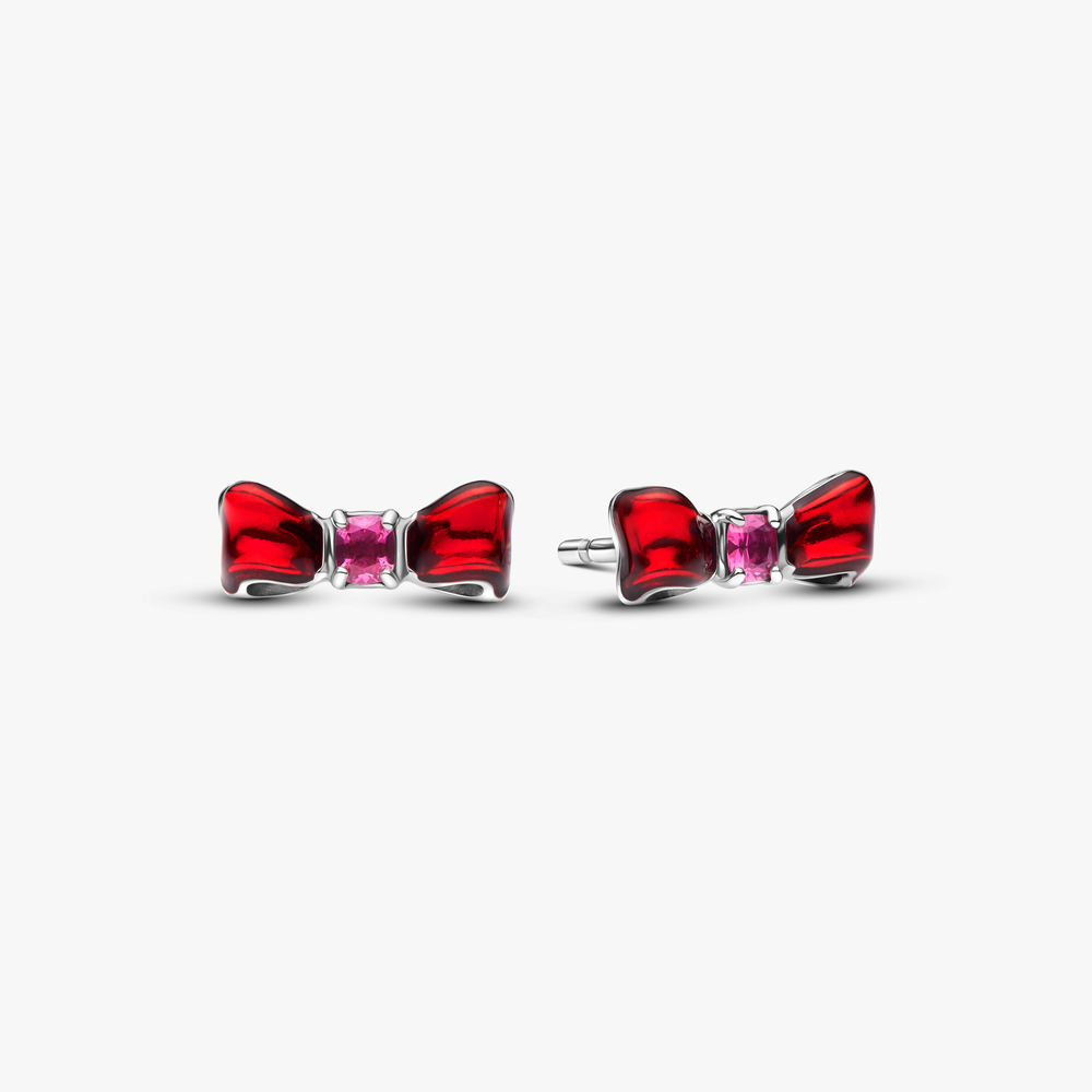 Disney Snow White bow sterling silver stud earring 293779C01 (High Resolution)
