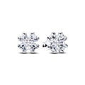 Clover sterling silver stud earrings with clear cu 294500C01