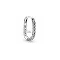 Pandora Me Silver Pave Link Earring w Cl 299682C01 (High Resolution)