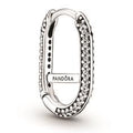 Pandora Me Silver Pave Link Earring w Cl 299682C01