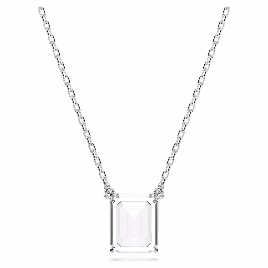 Stilla pendant Octagon cut, White, Rhodium plated 5693405