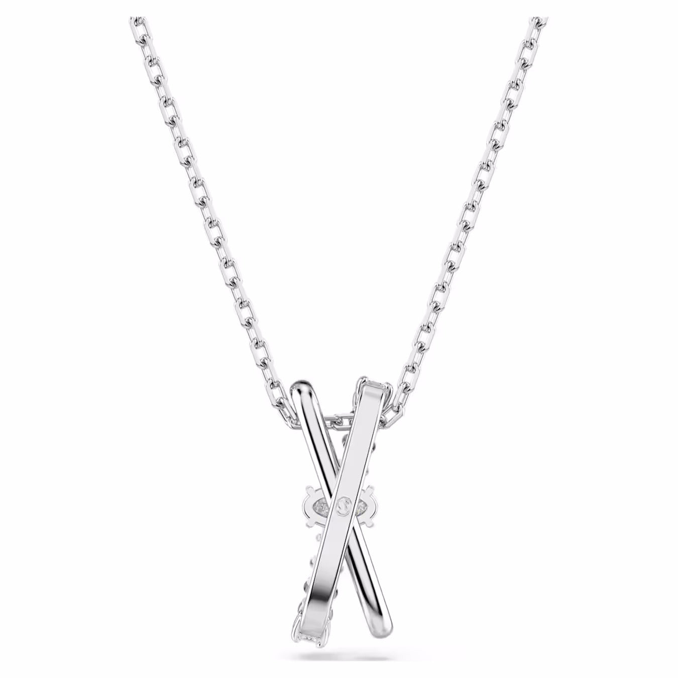 Hyperbola pendant Mixed cuts, Twist, White, Rhodium plated 5689723