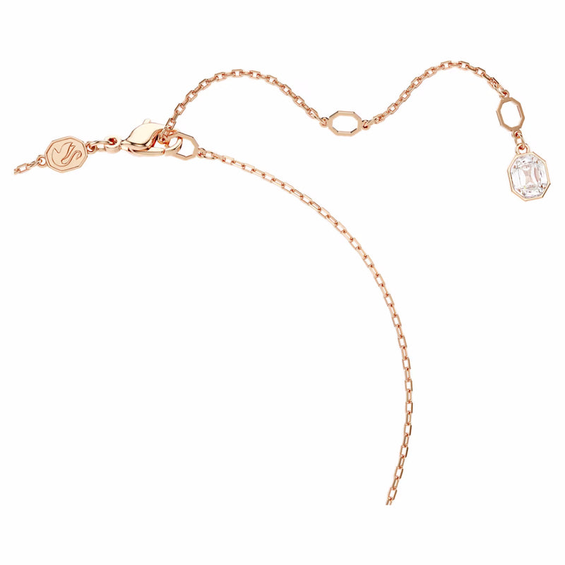 Dextera pendant Round cut, White, Rose gold-tone plated
