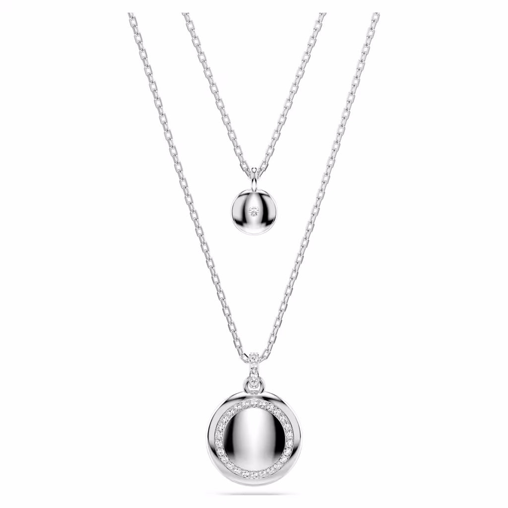 Sublima layered pendant White, Rhodium plated   5684244
