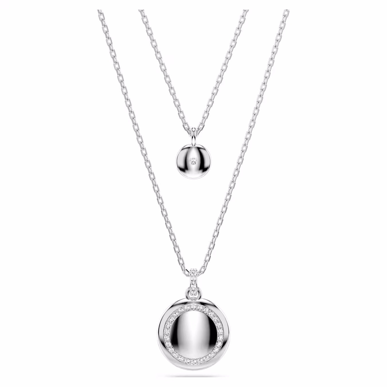 Sublima layered pendant White, Rhodium plated   5684244