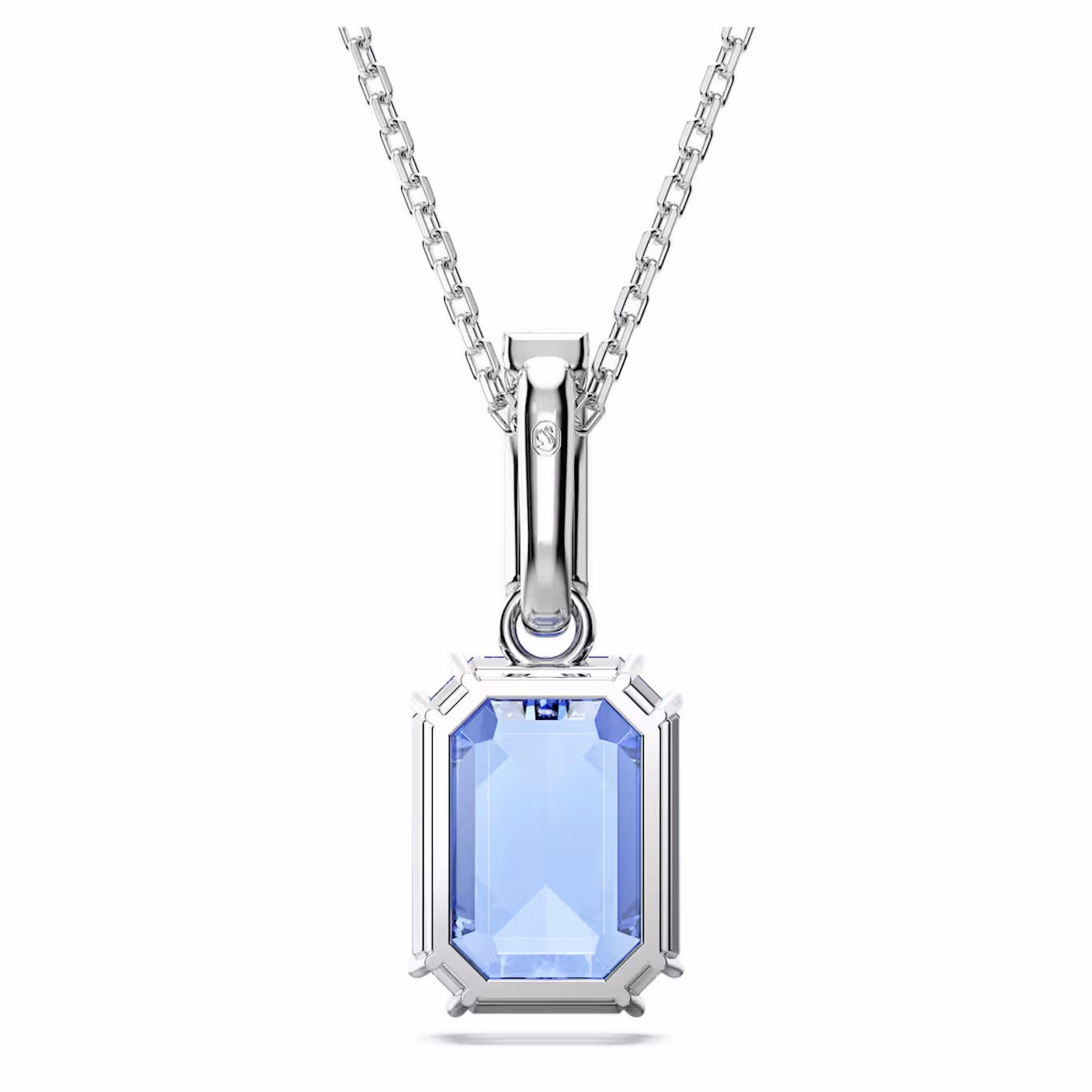 Millenia pendant Octagon cut, Blue, Rhodium plated 5696518