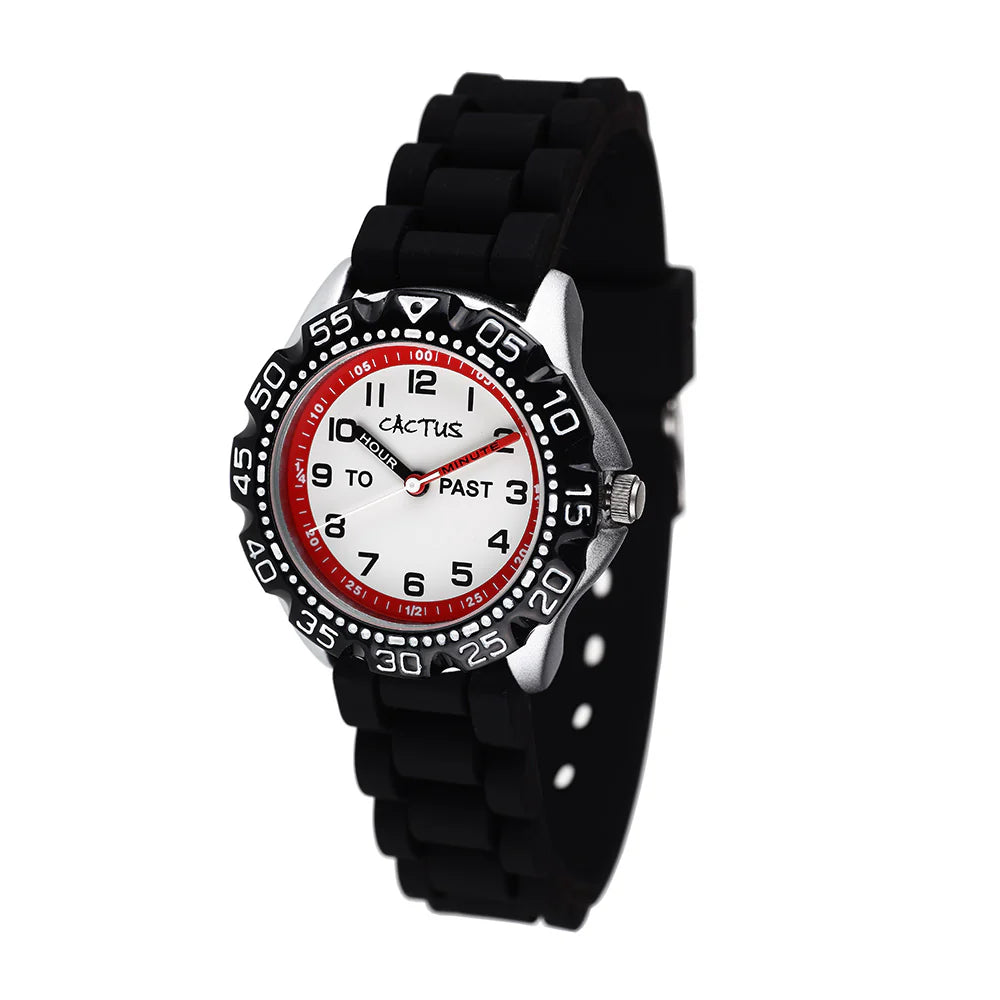 Time Teacher 30m Splashproof / Black silicone band CAC-148-M01