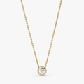 14k Gold-plated collier with clear cubic 361174C01-45 (High Resolution)