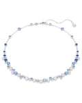 Constella necklace Mixed cuts, Blue, Rhodium plated 5732255