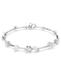 Constella bracelet Crystal pearl, Round cuts, White, Rhodium plated 5707511