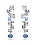 Constella drop earrings Mixed cuts, Blue, Rhodium plated 5732775
