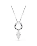 Mesmera pendant Pear cut, White, Rhodium plated 5723146