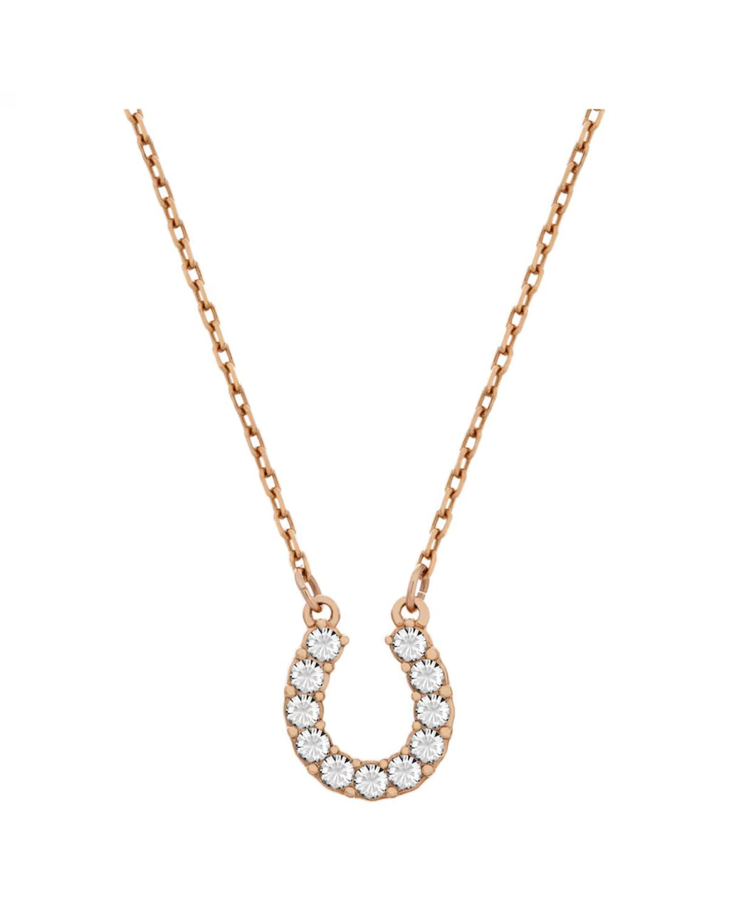 Towards necklace Horseshoe White 18k rose gold plated