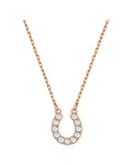 Towards necklace Horseshoe White 18k rose gold plated