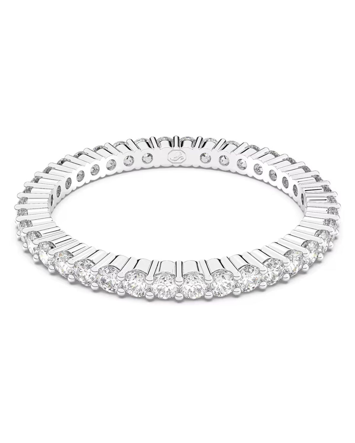 Matrix Vittore ring Round cut White Silver-tone finish Size 58 5257479