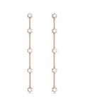 RE Constella Rose Tone White Crystal Drop Earrings 5661463