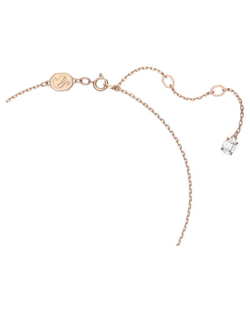 Constella pendant, Round cut, PavÃ©, White, Rose gold-tone plated