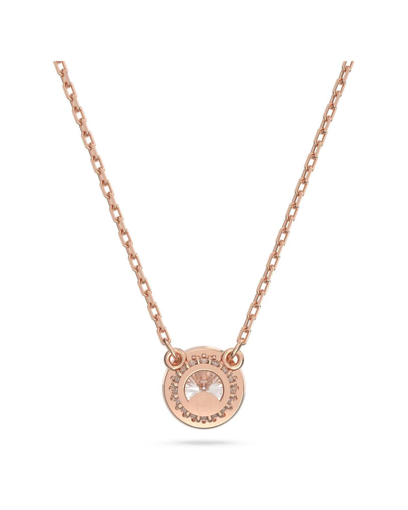 Constella pendant, Round cut, PavÃ©, White, Rose gold-tone plated