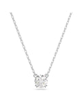 Stilla pendant Round cut, White, Rhodium plated