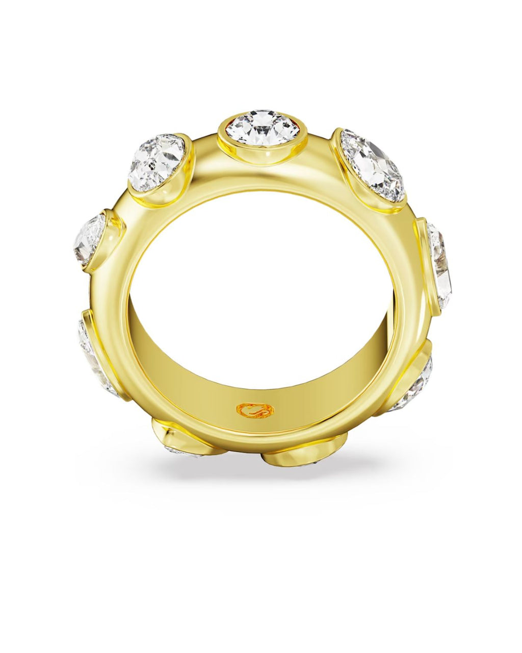 Dextera Gold Tone Mixed Cut Crystal Ring size 55 5665485