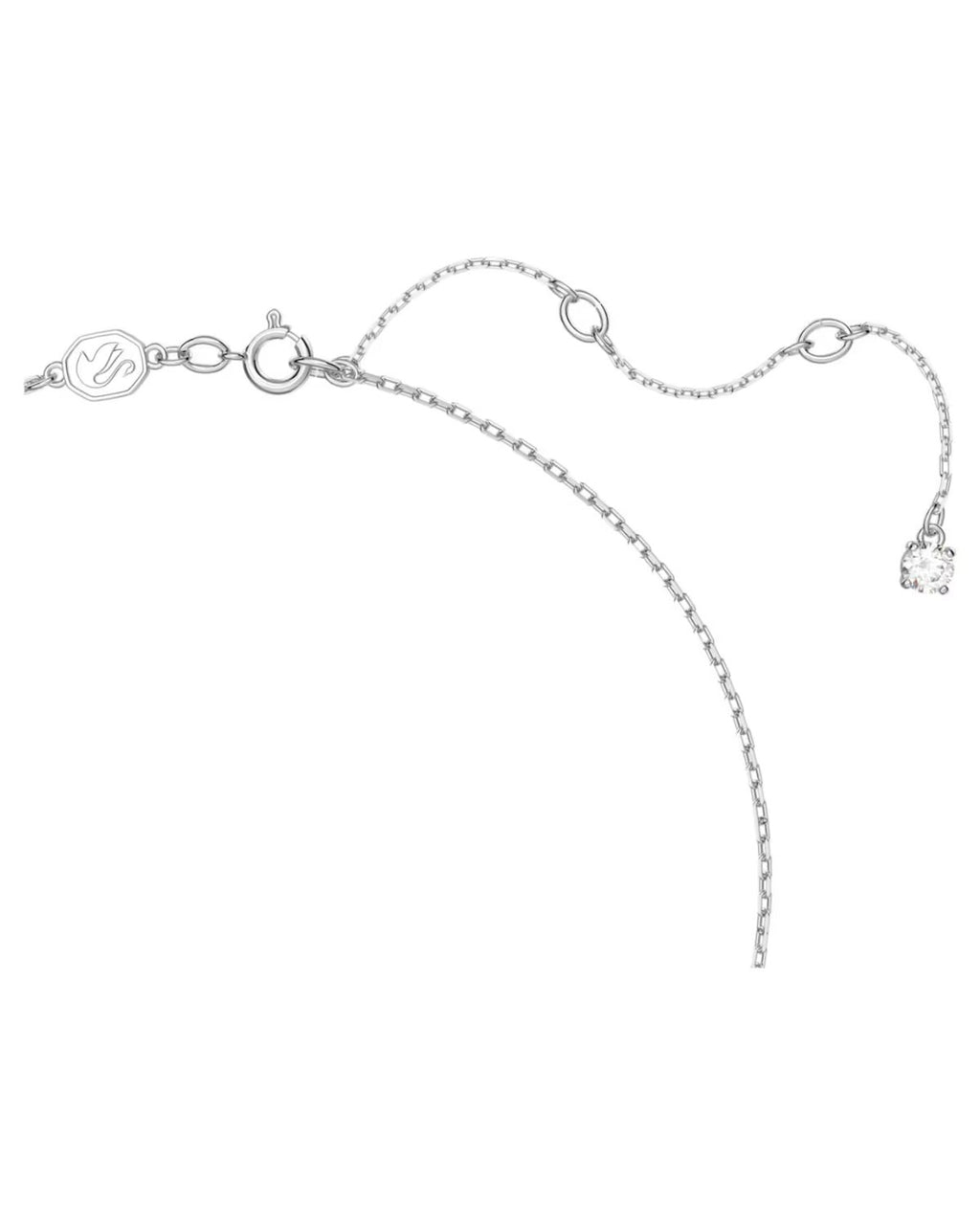 Gema Flower Necklace - White with Rhodium Plating 5644683