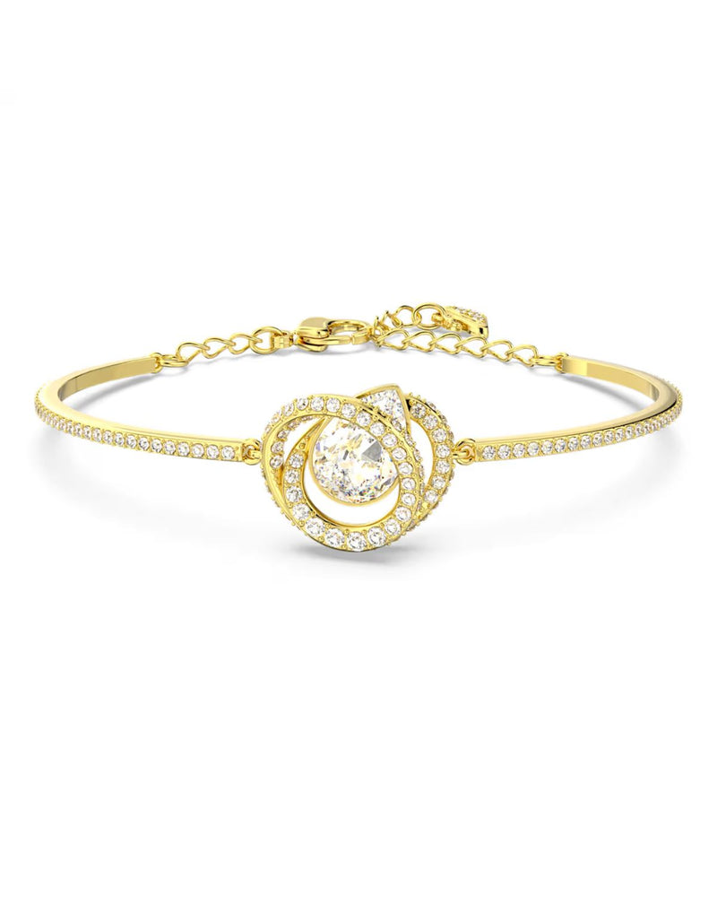 Generation bangle, White, Gold-tone plated