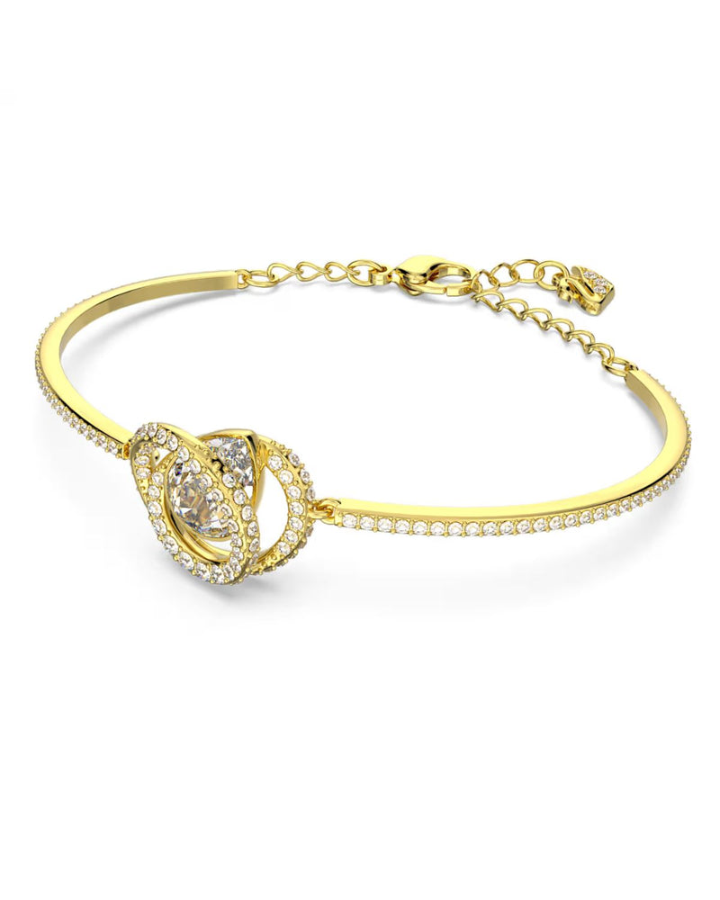 Generation bangle, White, Gold-tone plated