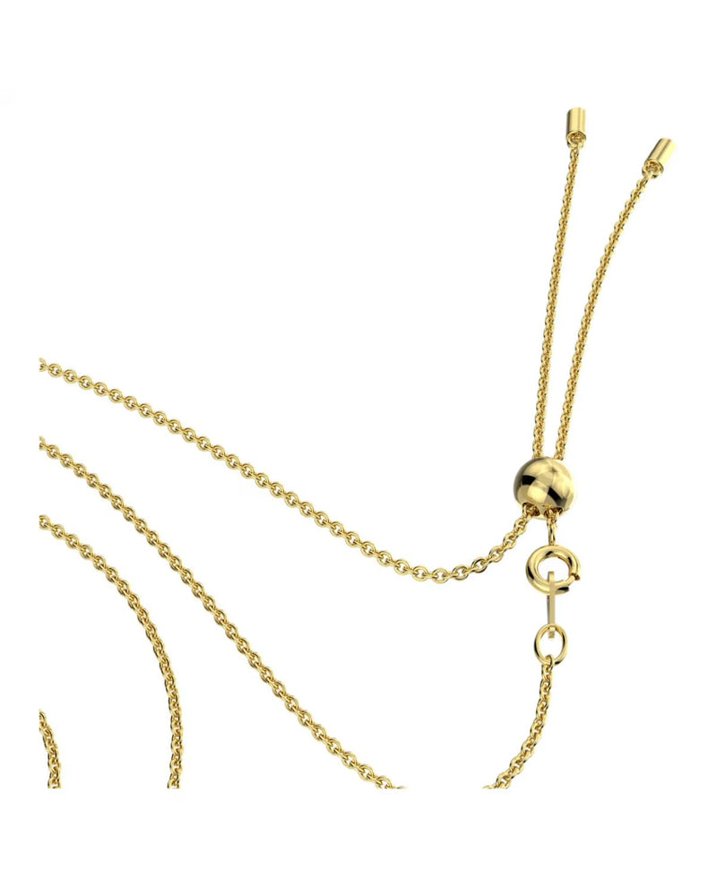 Generation necklace, White, Gold-tone plated